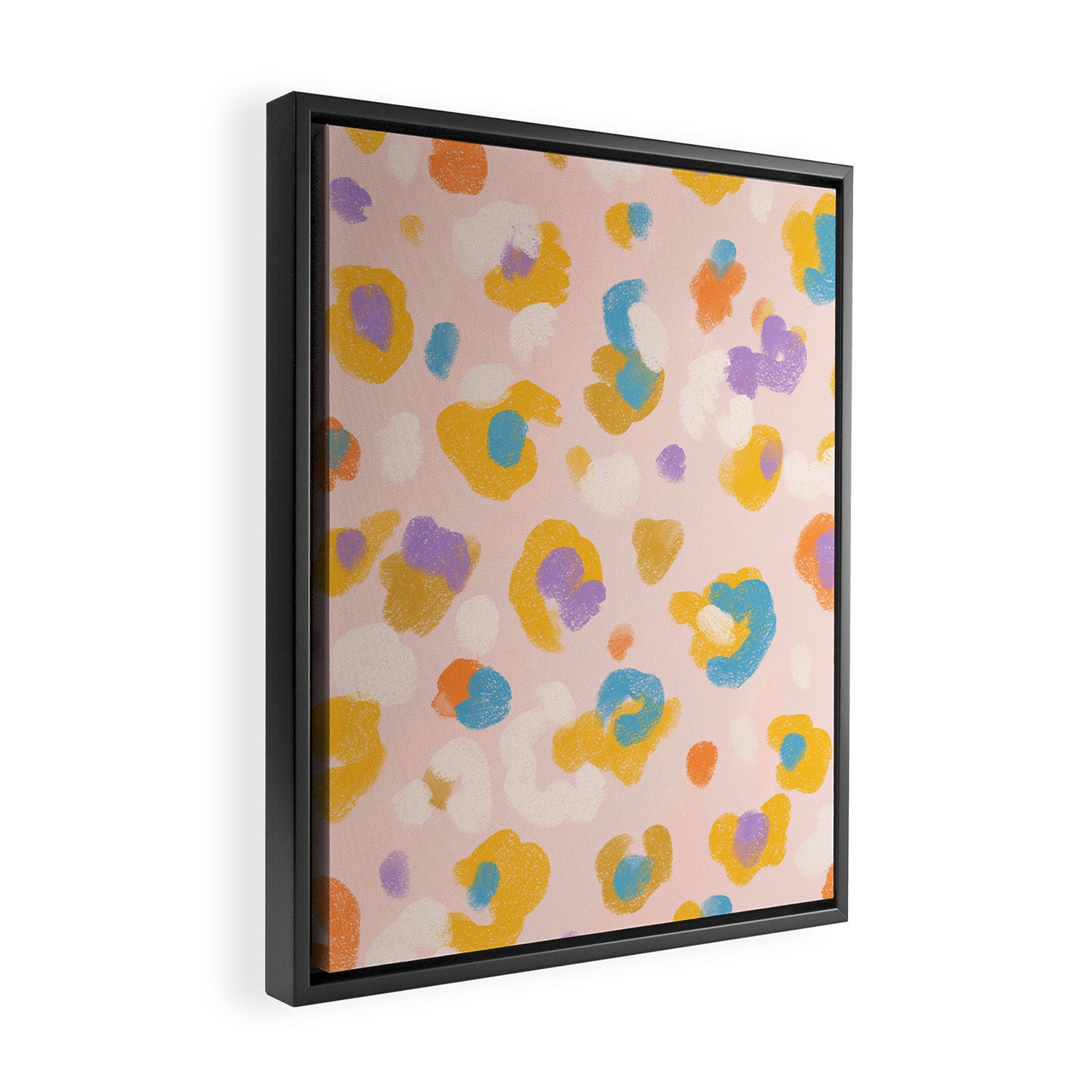 Spring Leopard Framed Canvas Print Gallery Image 2