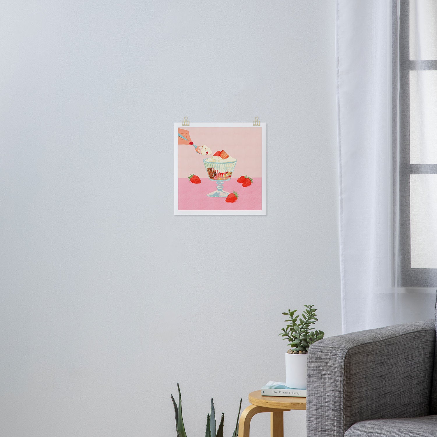 Strawberry Ice Cream Art Print Gallery Image 3