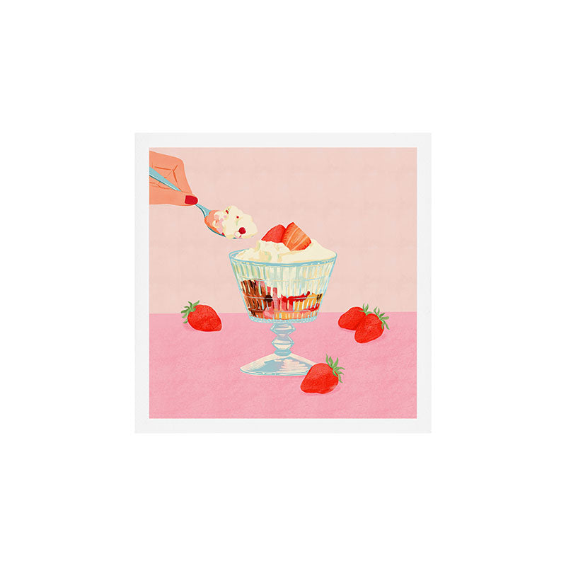 Strawberry Ice Cream Art Print Gallery Image 1