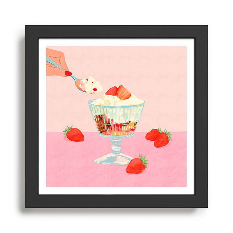 Strawberry Ice Cream Framed Art Print Gallery Image 1