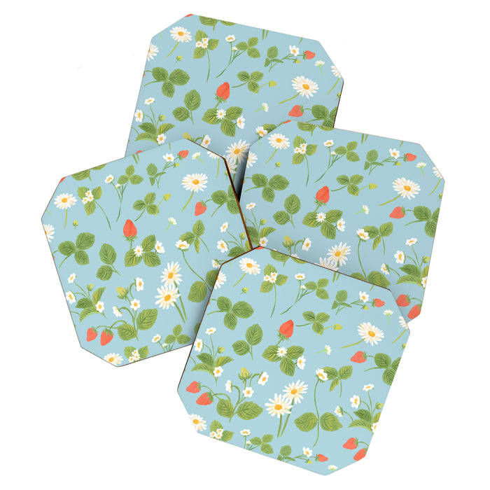 Strawberry Plant Pattern Coaster Gallery Image 1