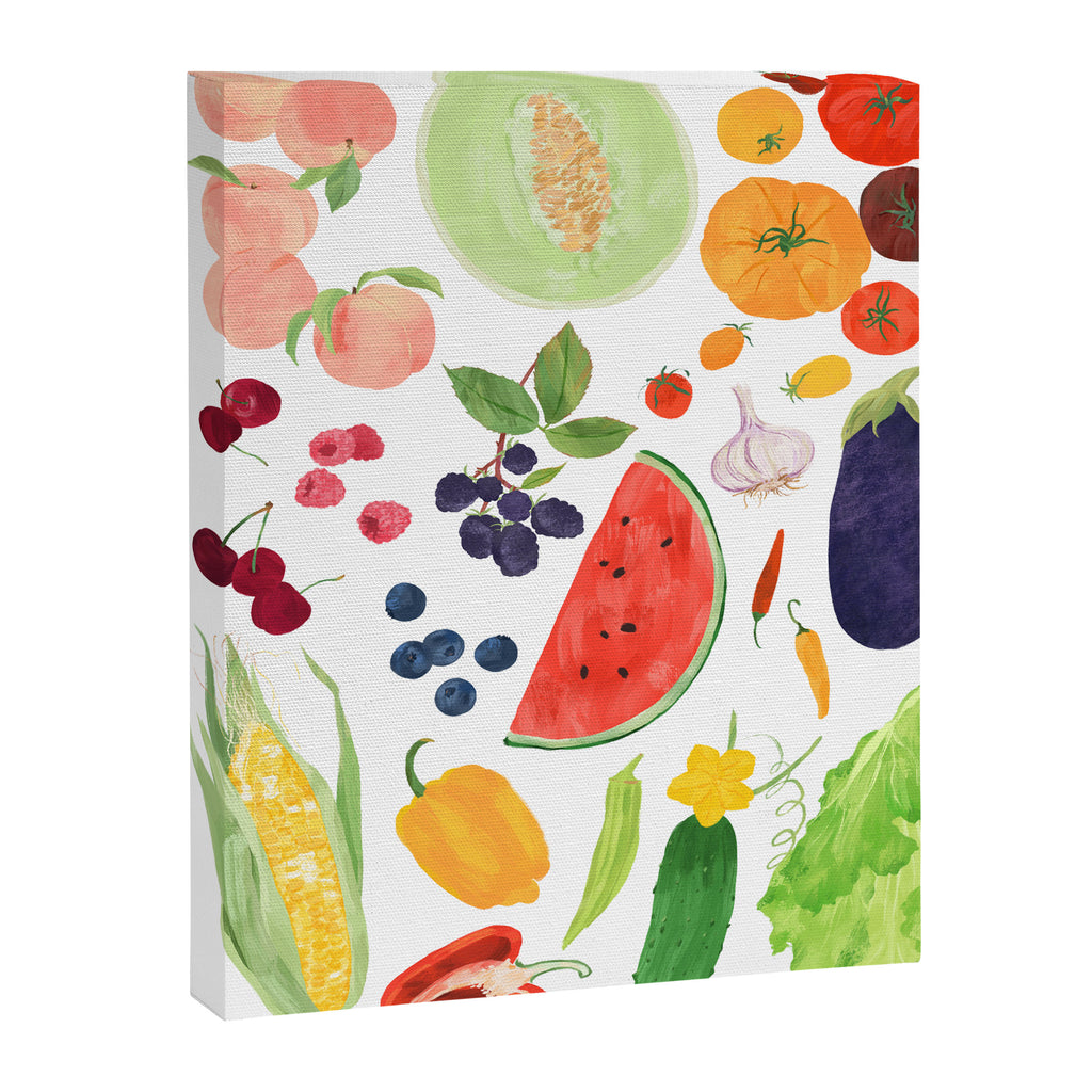 Summer Fruits & Vegetables Canvas Print Gallery Image 6