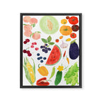 Summer Fruits & Vegetables Framed Canvas Print Gallery Image 6
