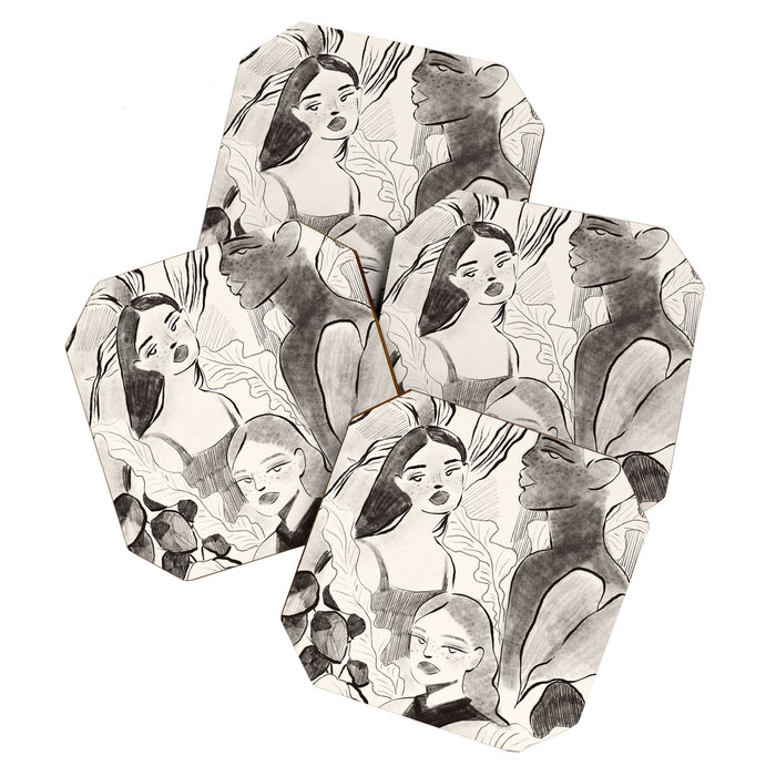 Summer Ladies B&W Coaster Gallery Image 1