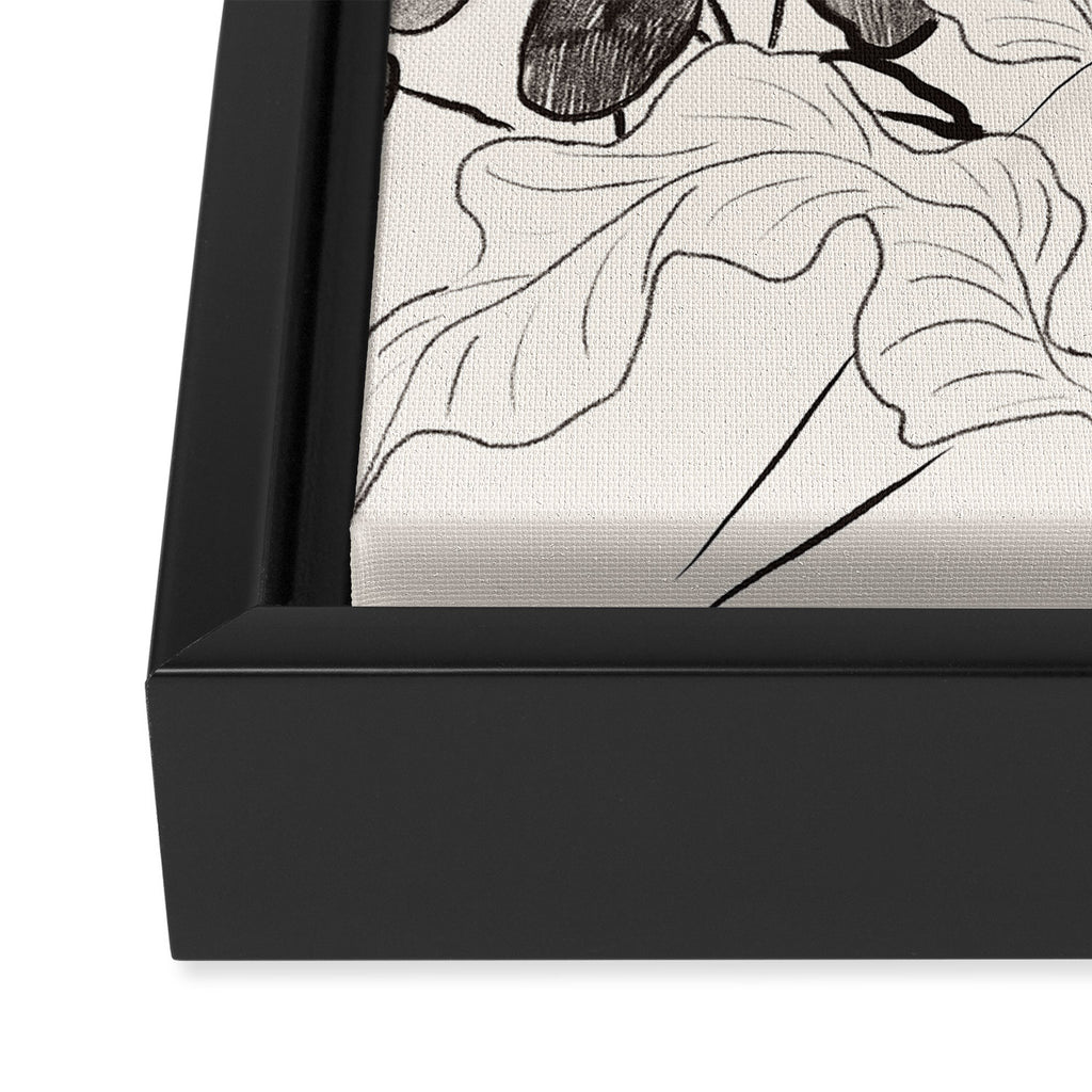 Summer Ladies B&W Framed Canvas Print Gallery Image 3