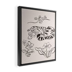 Tiger and Flower Line Art Framed Canvas Print Gallery Image 2
