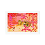 Tiger and Mandarin Ducks Art Print Gallery Image 1