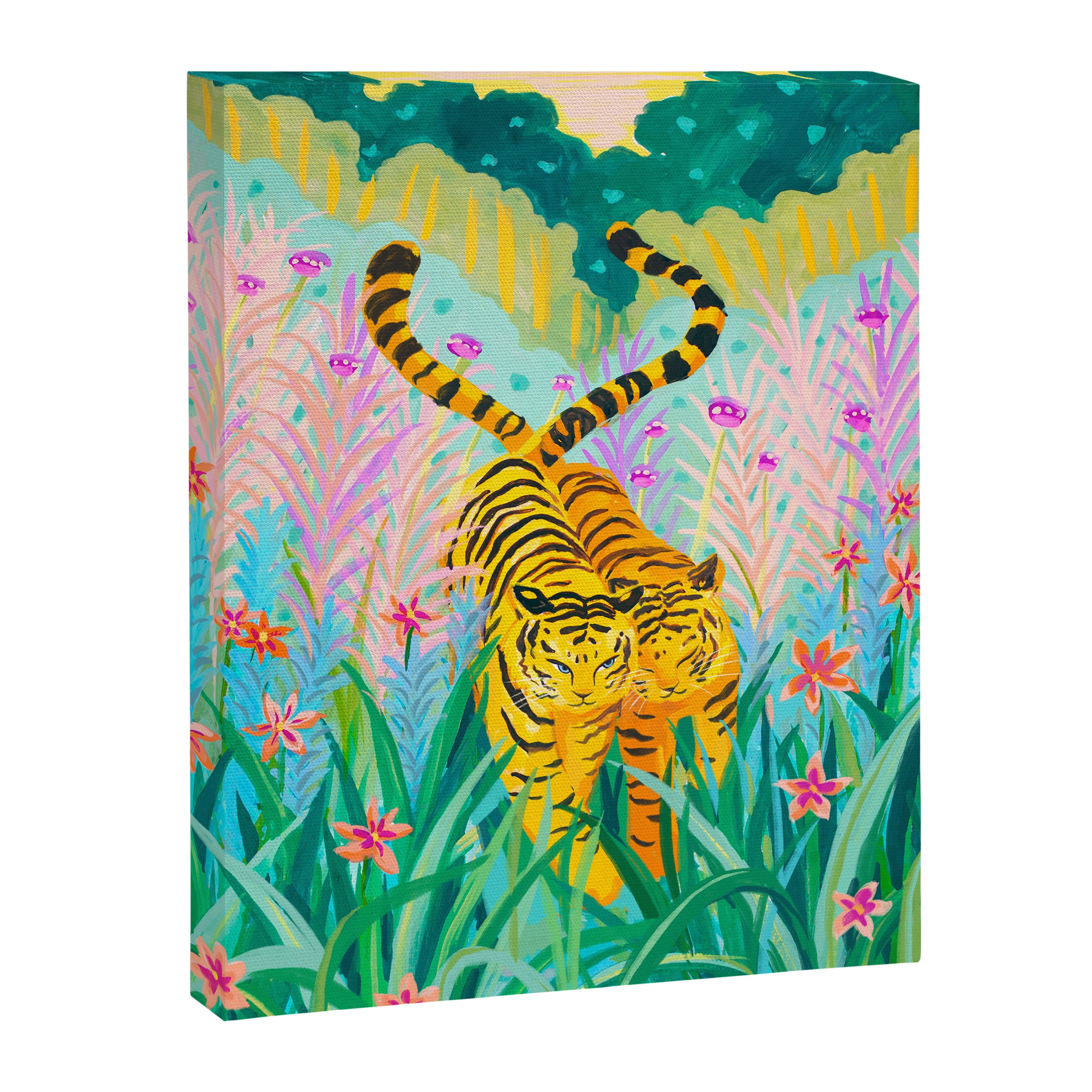 Tigers in Garden Canvas Print Gallery Image 6