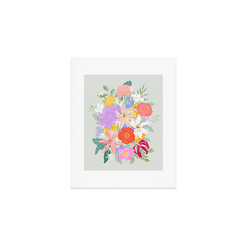 Vivid Exotic Flowers  Art Print Gallery Image 1