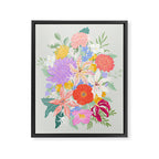 Vivid Exotic Flowers  Framed Canvas Print Gallery Image 6