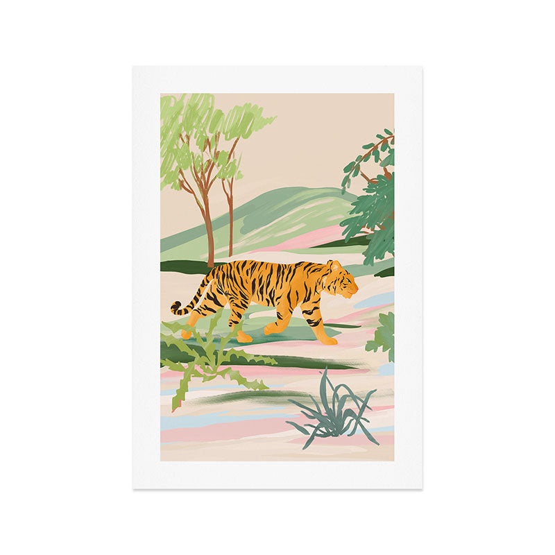 Walking Tiger Art Print Gallery Image 1