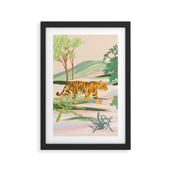 Walking Tiger Framed Art Print Gallery Image 1