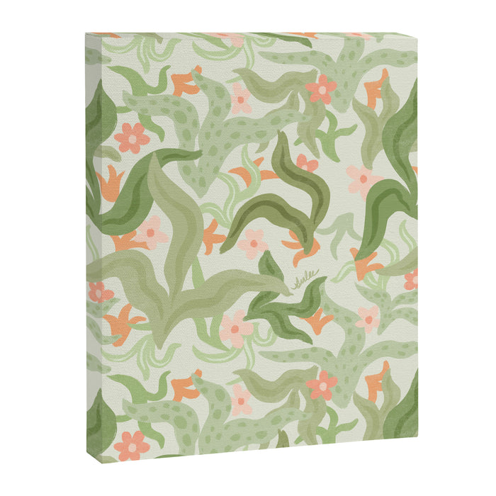 Wavy Plants Pattern Canvas Print Gallery Image 1