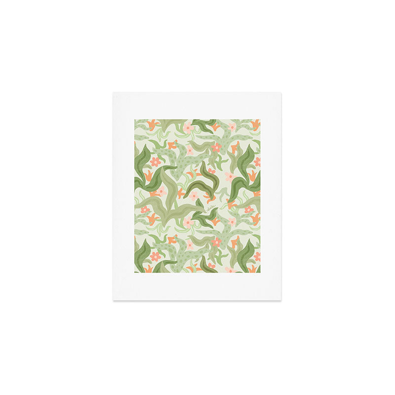 Wavy Plants Pattern Art Print Gallery Image 1