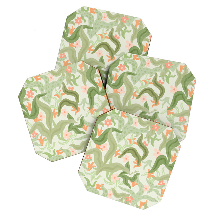 Wavy Plants Pattern Coaster Gallery Image 1