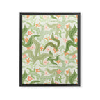 Wavy Plants Pattern Framed Canvas Print Gallery Image 8