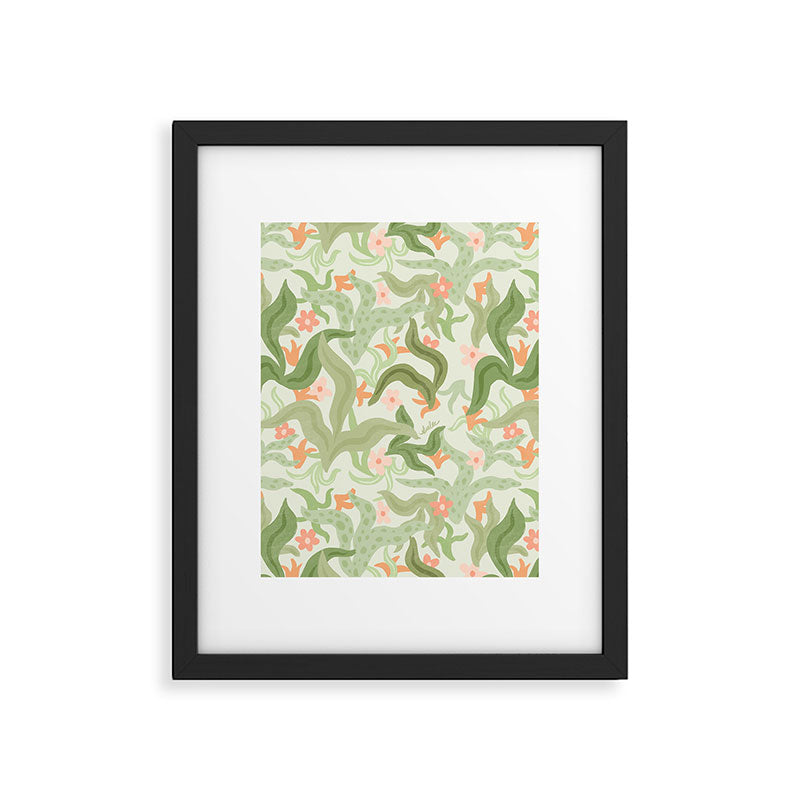 Wavy Plants Pattern Framed Art Print Gallery Image 6