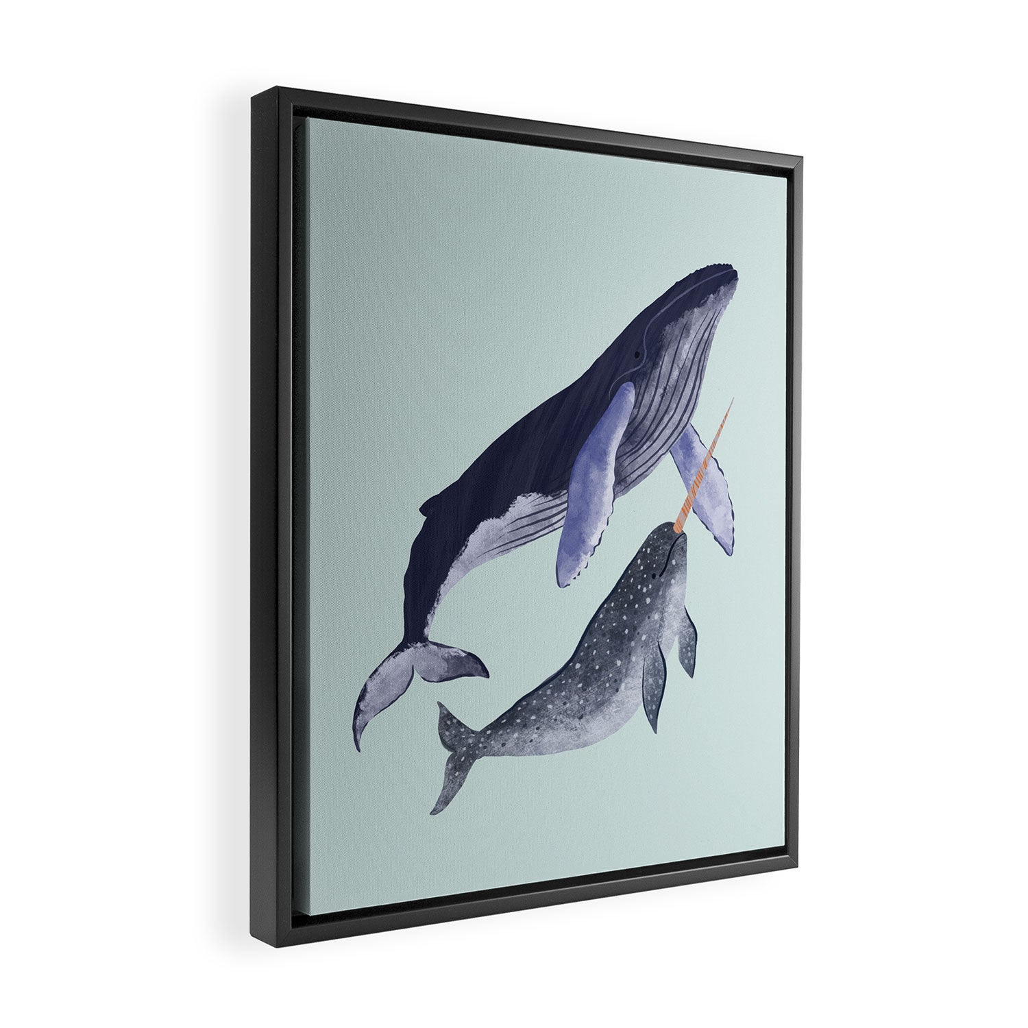 Whales Framed Canvas Print Gallery Image 2