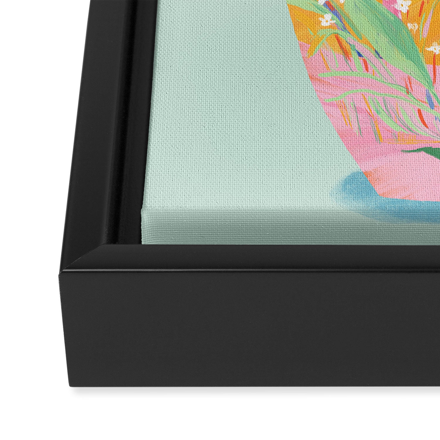 Whimsical Flower Vase Framed Canvas Print Gallery Image 3