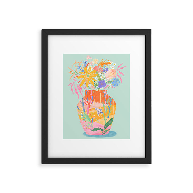 Whimsical Flower Vase Framed Art Print Gallery Image 5