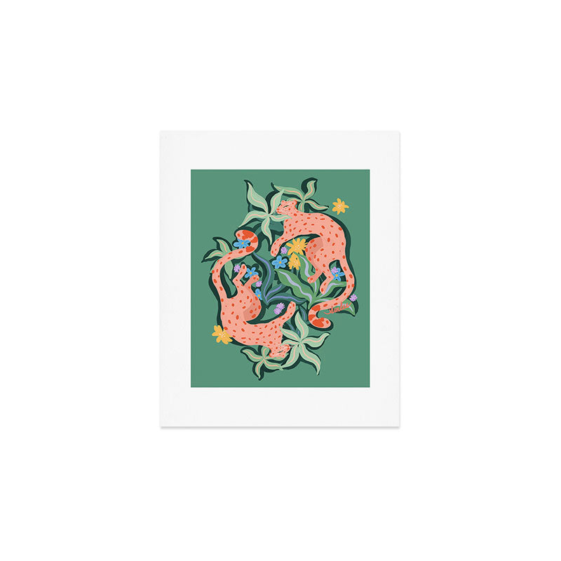 Wild Blush Cheetahs Art Print Gallery Image 1