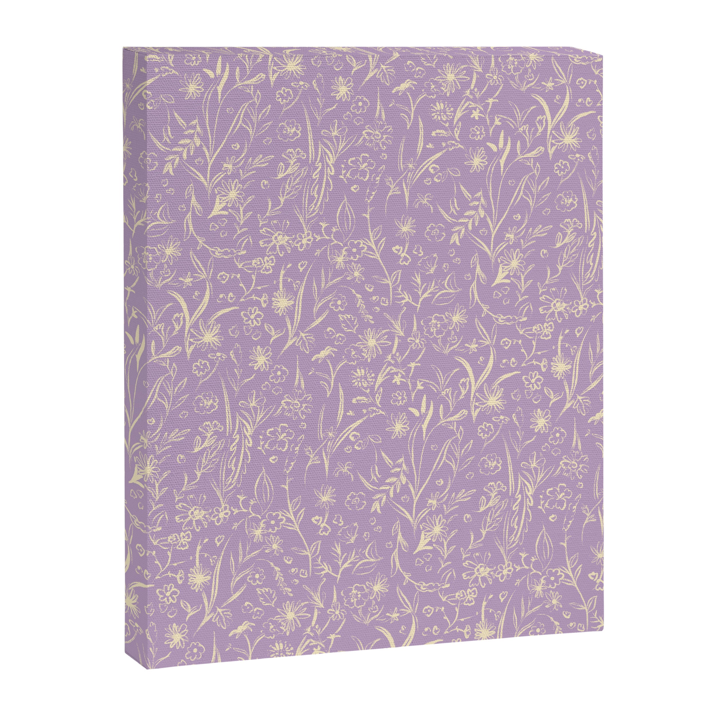 Wild Garden Drawing (Lilac) Canvas Print Gallery Image 8