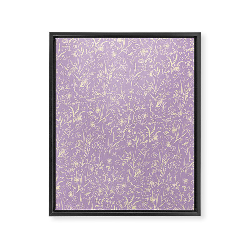 Wild Garden Drawing (Lilac) Framed Canvas Print Gallery Image 8