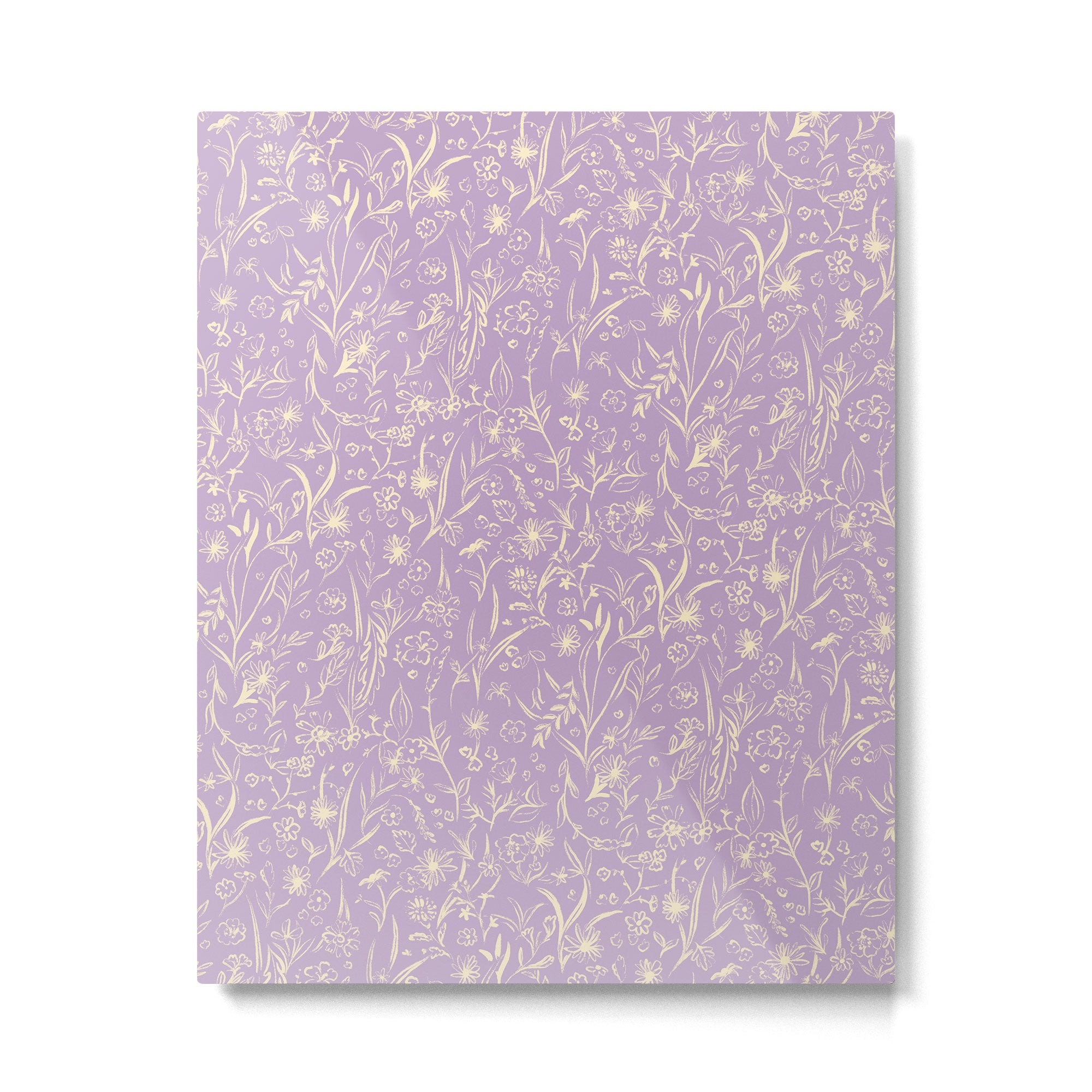 Wild Garden Drawing (Lilac) Metal Print Gallery Image 6