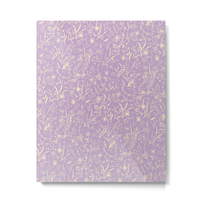 Wild Garden Drawing (Lilac) Metal Print Gallery Image 1