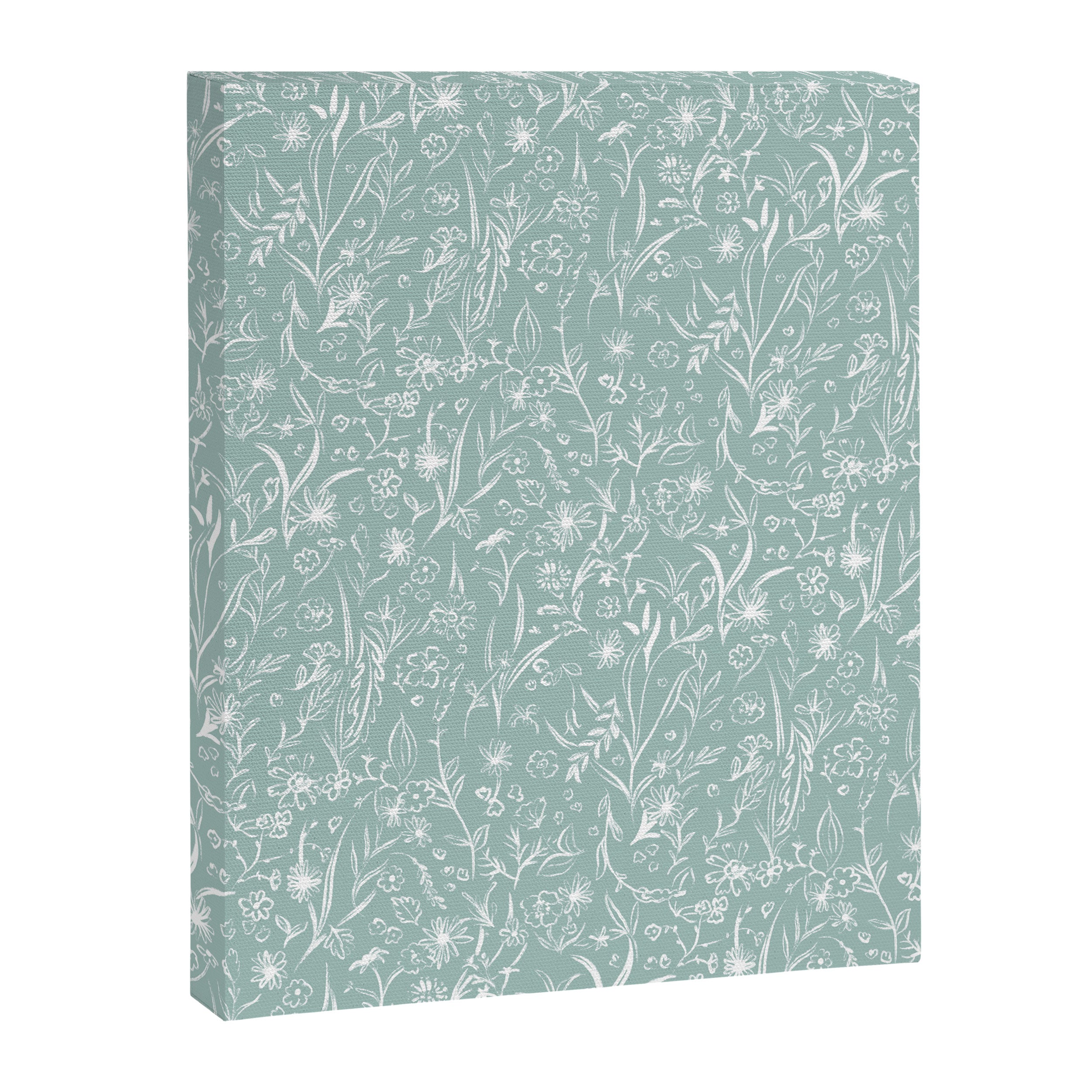 Wild Garden Drawing (Pale Blue) Canvas Print Gallery Image 8