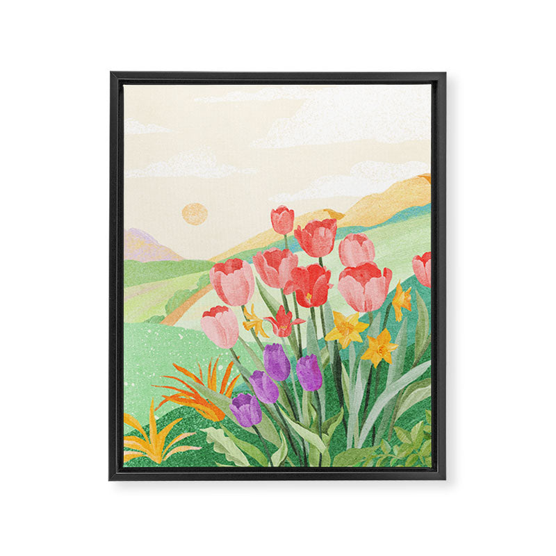 Wildflower Field Framed Canvas Print Gallery Image 6