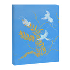 Willow Plants and Birds (blue) Canvas Print Gallery Image 6