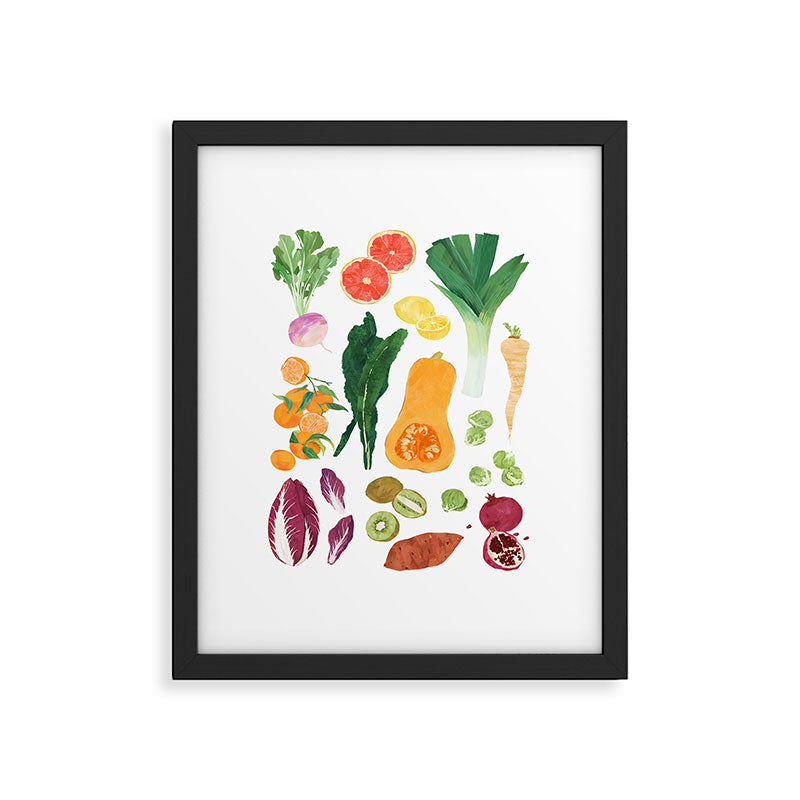 Winter Fruits & Vegetables  Framed Art Print Gallery Image 4