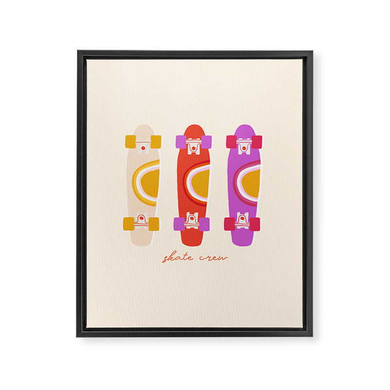 70's skate crew Framed Canvas Print Gallery Image 6