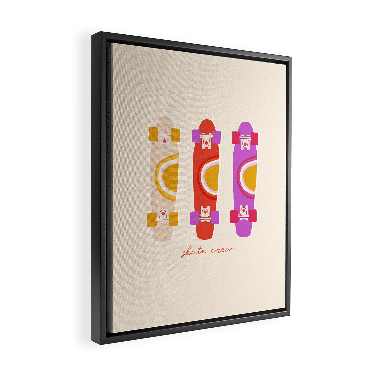 70's skate crew Framed Canvas Print Gallery Image 2