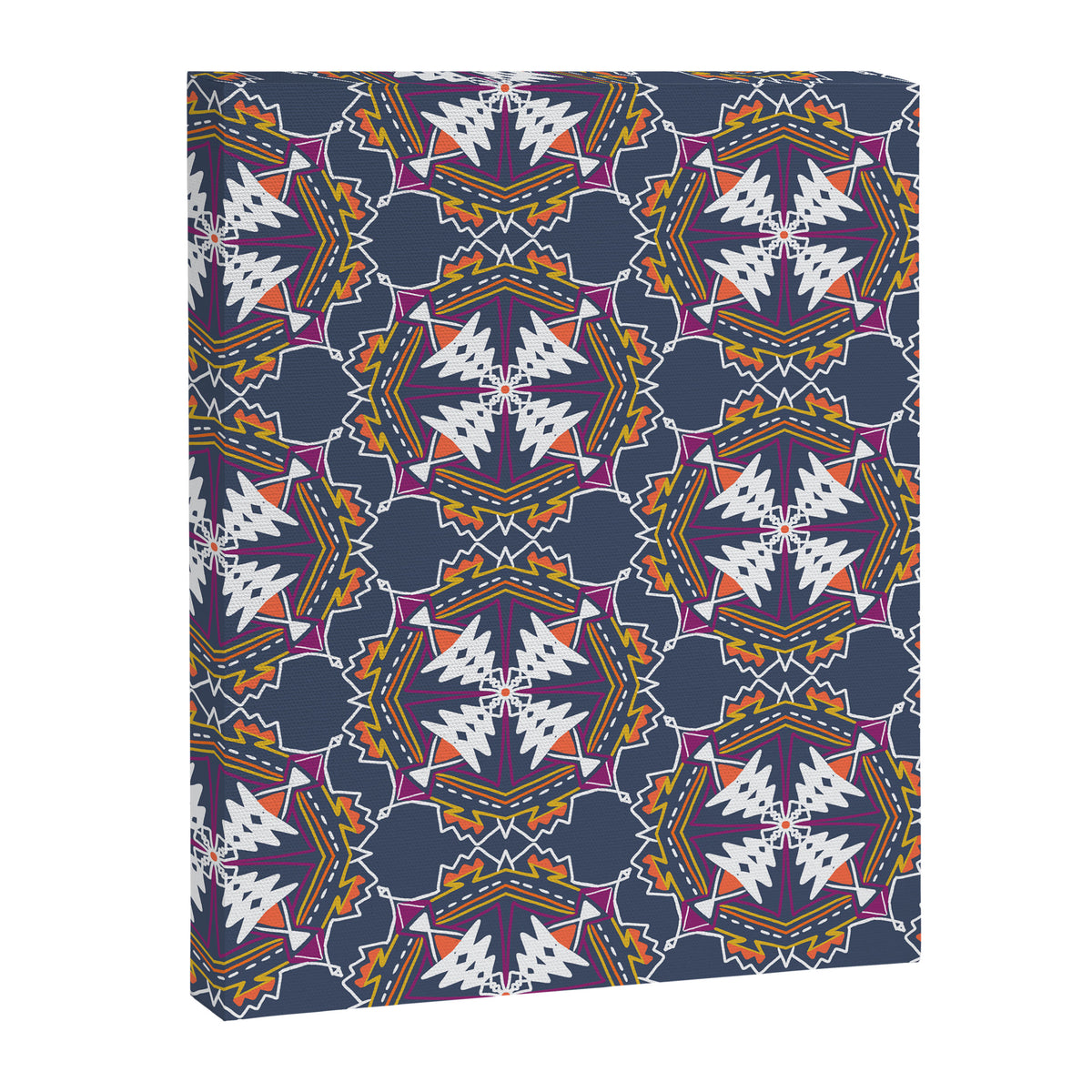 apache, tribal pattern in grey Canvas Print Gallery Image 8