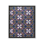apache, tribal pattern in grey Framed Canvas Print Gallery Image 8