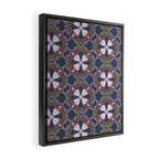 apache, tribal pattern in grey Framed Canvas Print Gallery Image 2