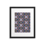 apache, tribal pattern in grey Framed Art Print Gallery Image 6