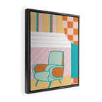 Atomic Lounge Framed Canvas Print Gallery Image 2