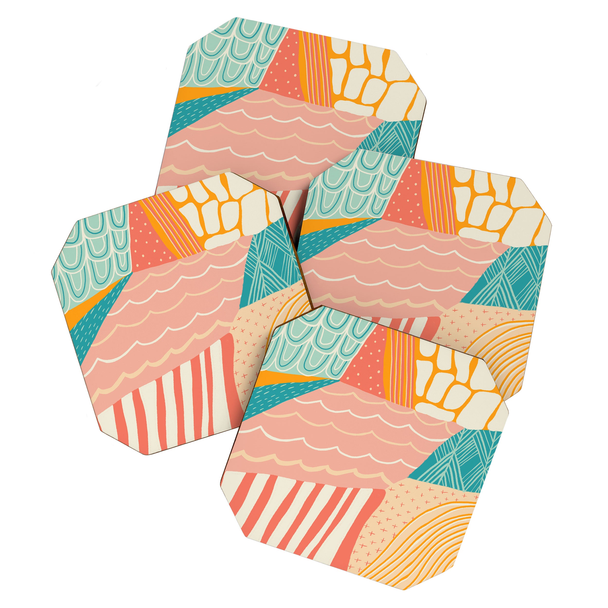 beach quilt Coaster Gallery Image 1