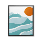 blue mountain sunset Framed Canvas Print Gallery Image 8