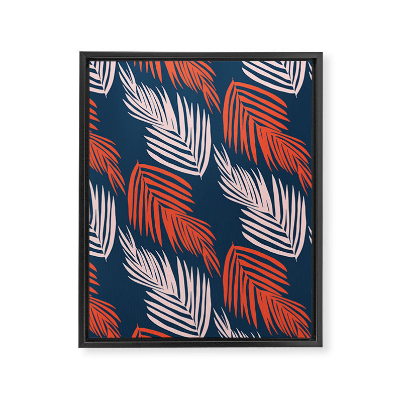 Blue Palms Framed Canvas Print Gallery Image 8