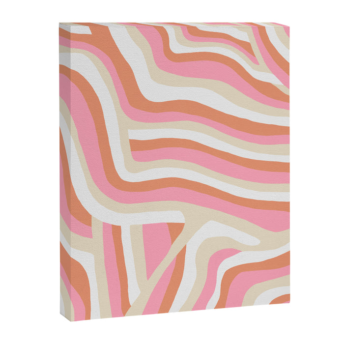 bubblegum pink zebra stripes Canvas Print Gallery Image 1