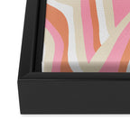 bubblegum pink zebra stripes Framed Canvas Print Gallery Image 3