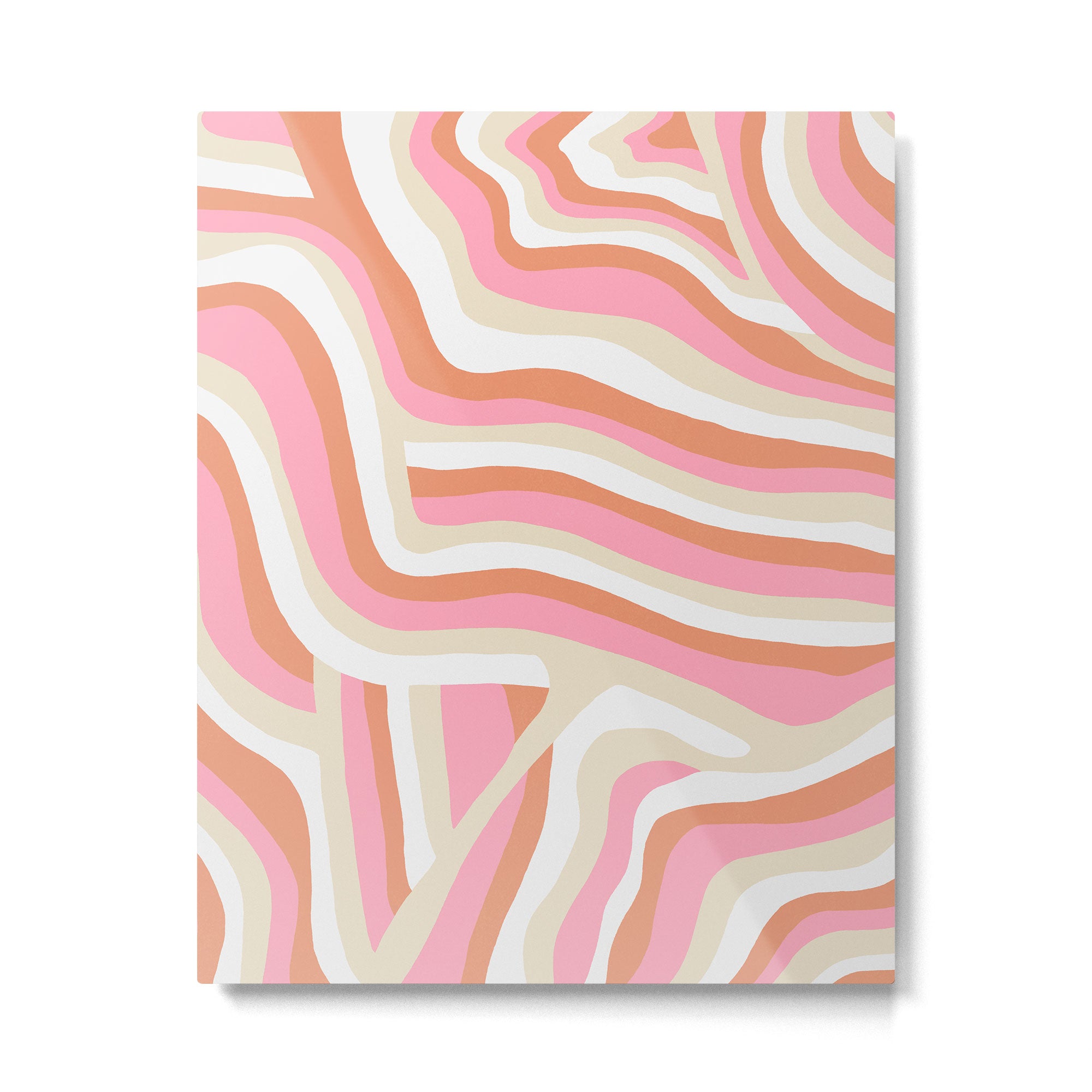 bubblegum pink zebra stripes Metal Print Gallery Image 6
