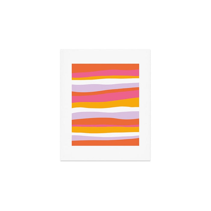 cali beach stripes Art Print Gallery Image 1