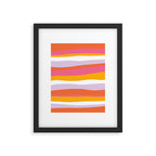 cali beach stripes Framed Art Print Gallery Image 6