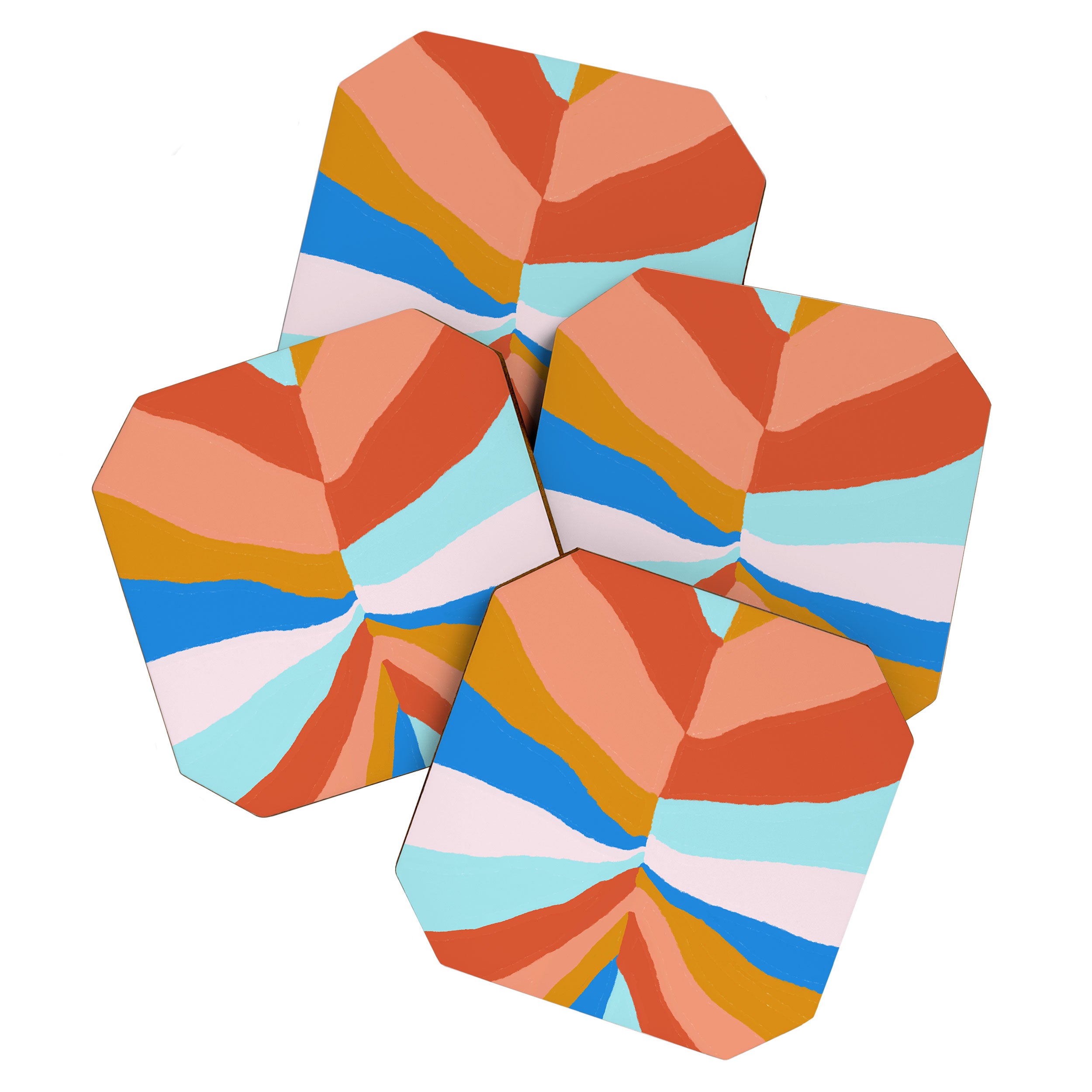 Camryn, rainbow leaf Coaster Gallery Image 1