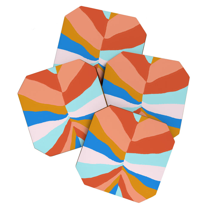 Camryn, rainbow leaf Coaster Gallery Image 1